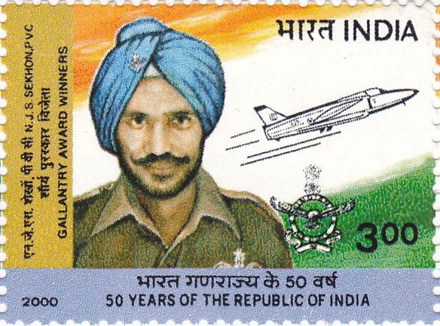 Portrait of Nirmal Jit Singh Sekhon (India Post commemorative stamp, 2000)