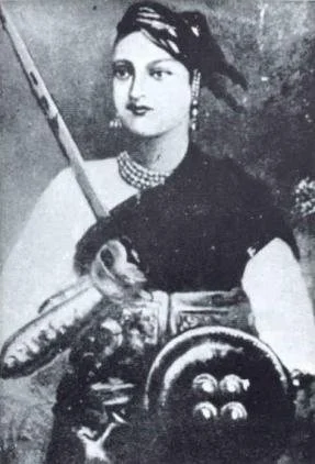 Portrait of Rani Lakshmibai of Jhansi (Painted portrait (posthumous, 19th century))